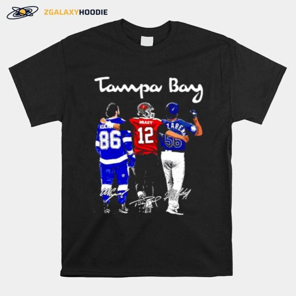 Tampa Bay Nikita Kucherov Brady And Arozarena Signatures T-Shirt