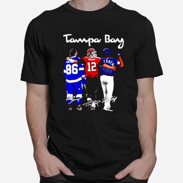 Tampa Bay Nikita Kucherov Tom Brady And Randy Arozarena Fiends Signature T-Shirt