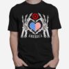 Target Logo America Usa Forever Skeleton Skull Bones Hand T-Shirt