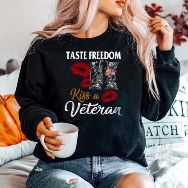 Taste Freedom Kiss A Veteran Sweater