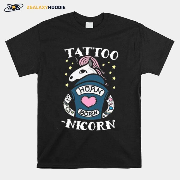 Tattoo Horn Born Nicorn T-Shirt