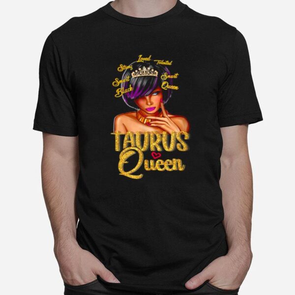 Taurus Queen Black Lives Matter Zodiac Birthday Girl T-Shirt