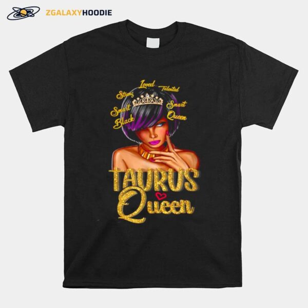 Taurus Queen Black Lives Matter Zodiac Birthday Girl T-Shirt