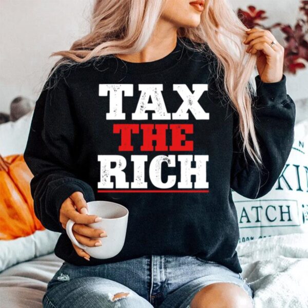 Tax The Rich Red White Sweater