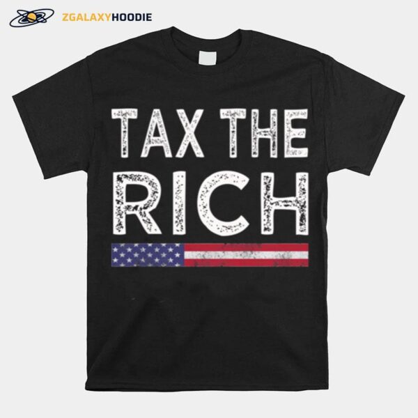 Tax The Rich Vintage American Flag Election T-Shirt