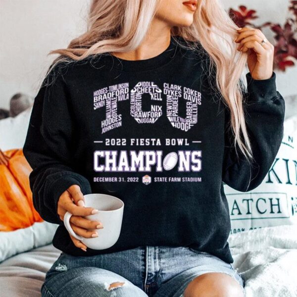 Tcu 2022 Fiesta Bowl Champions State Farm Stadium Sweater