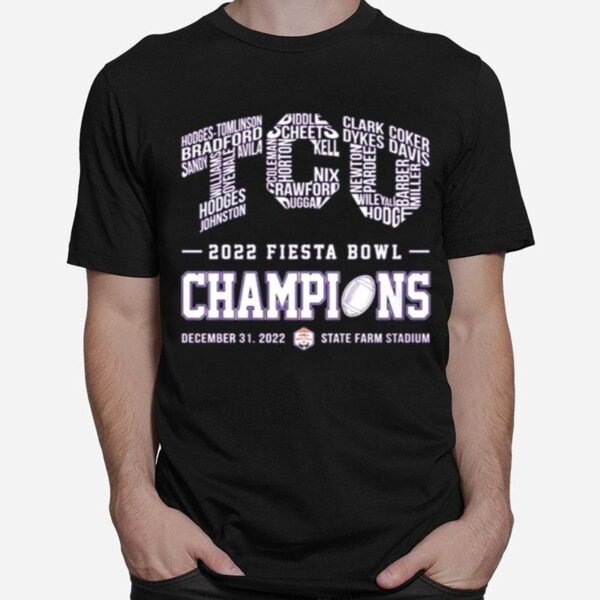 Tcu 2022 Fiesta Bowl Champions State Farm Stadium T-Shirt