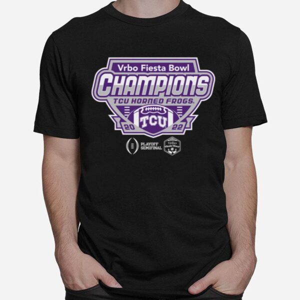 Tcu 2023 Fiesta Bowl Champs Shield T-Shirt