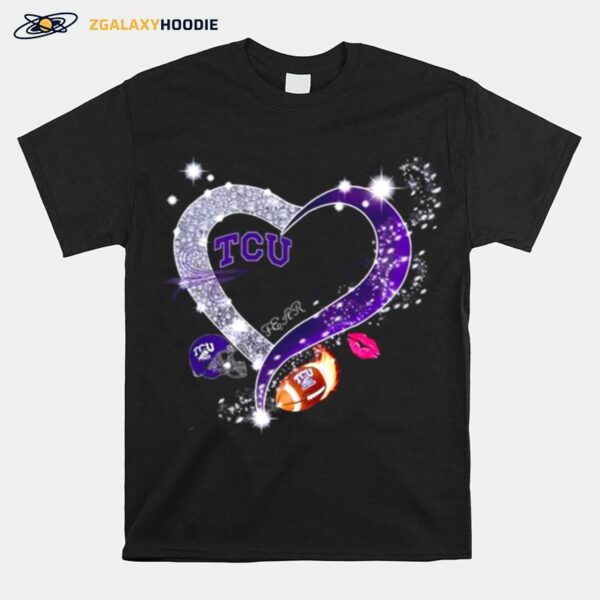 Tcu Horned Frogs Fear The Frogs Heart Diamond T-Shirt