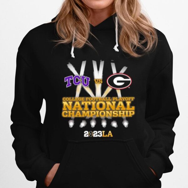 Tcu Horned Frogs Vs Georgia Bulldogs 2023 Cfp National Championship Game Hoodie