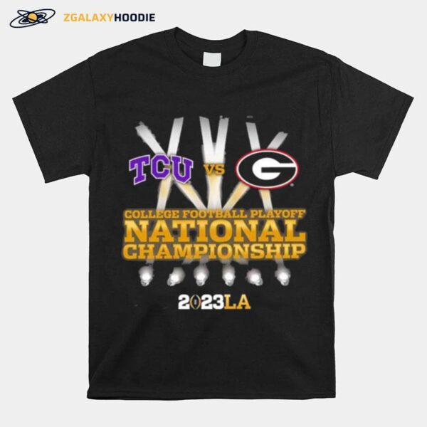 Tcu Horned Frogs Vs Georgia Bulldogs 2023 Cfp National Championship Game T-Shirt