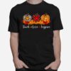 Teach Love Inspire Teacher Autumn Fall Leopard Plaid Pumpkin T-Shirt