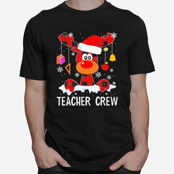 Teacher Crew Reindeer Christmas T-Shirt