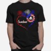 Teacher Heart Firework 4Th Of July T-Shirt