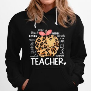 Teacher Life Leopard Apple Teachers Day Back To School Hoodie