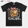 Teacher Life Leopard Apple Teachers Day Back To School T-Shirt