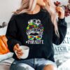 Teacher Messy Bun Paraprofessional Life Autism Sweater