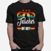 Teacher Off Duty Vintage Retro Sunset T-Shirt