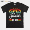 Teacher Off Duty Vintage Retro Sunset T-Shirt