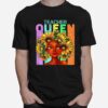 Teacher Queen Sunflower Black Girl T-Shirt