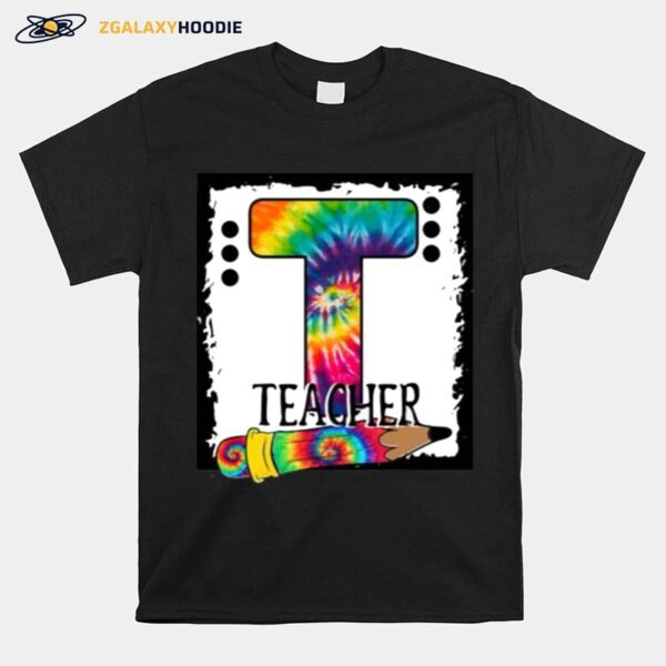 Teacher School Hippie Colorful T-Shirt