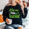 Teacher St Patricks Day Kiss Me Im Vaccinated Sweater