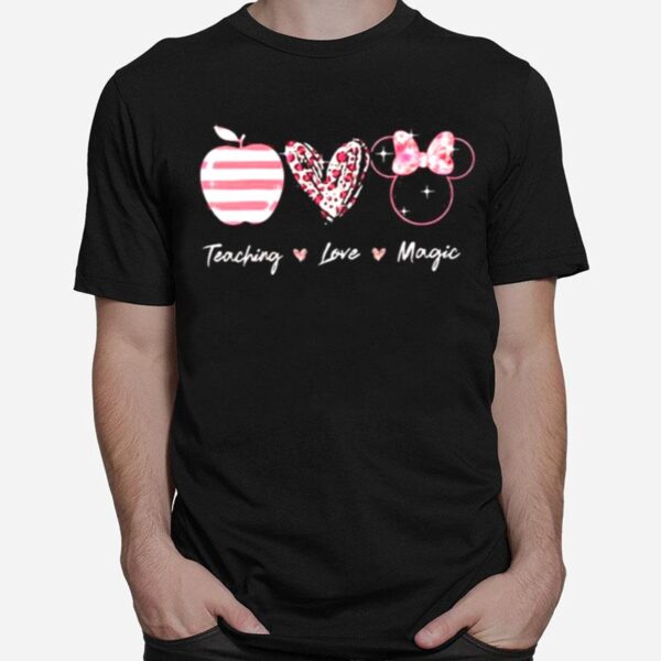 Teaching Love Magic Apple Heart Leopard Disney T-Shirt