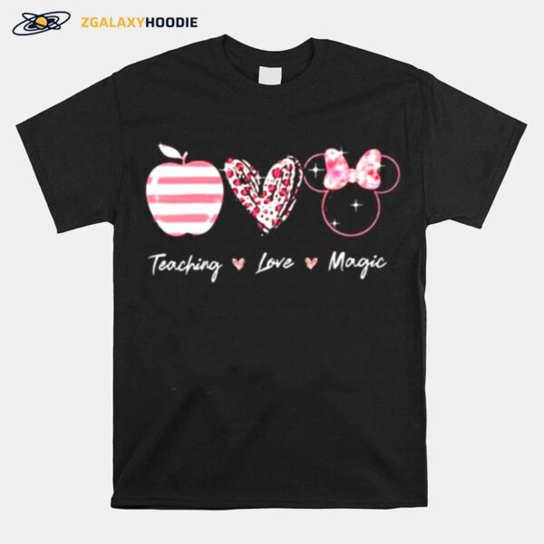 Teaching Love Magic Apple Heart Leopard Disney T-Shirt