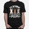 Teaching My Favorite Peeps Teacher Easter Bunny Egg Leopard T-Shirt