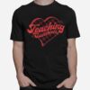 Teaching Sweethearts Checkered Heart Valentines Day Teacher T-Shirt