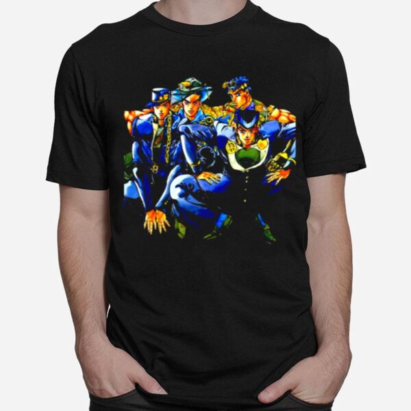 Team Jojos Bizarre Adventure Anime Manga T-Shirt