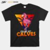 Team No Calves Flamingo Bodybuilding Gym Fitness Training T-Shirt