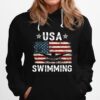 Team Retro Support Usa Swimmer Vintage Hoodie