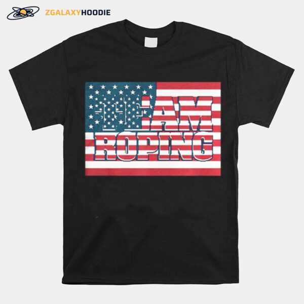 Team Roping American Flag T-Shirt