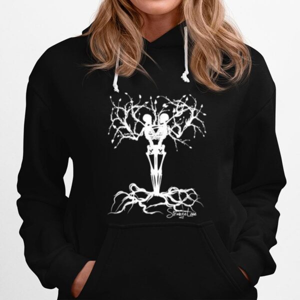 Teamstrange Strange Love Skeleton Tree Rocking Design Hoodie