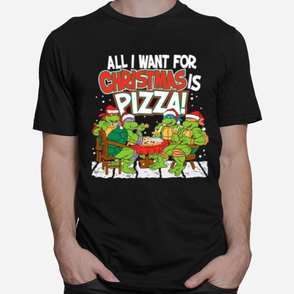 Teenage Mutant Ninja Turtles Pizza For Christmas T-Shirt