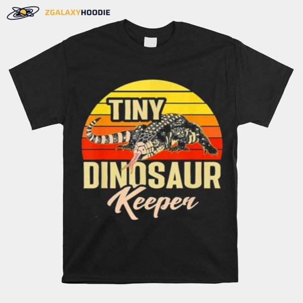 Tegu Lizard Reptile Tiny Dinosaur Keeper Retro Herpetologist T-Shirt