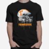 Tennessee Vols Original Dripping Football Helmet Black T-Shirt