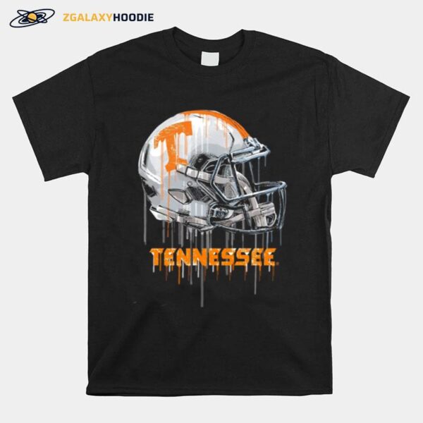 Tennessee Vols Original Dripping Football Helmet Black T-Shirt