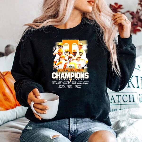 Tennessee Volunteers Team 2022 East Division Champions Signatures Sweater