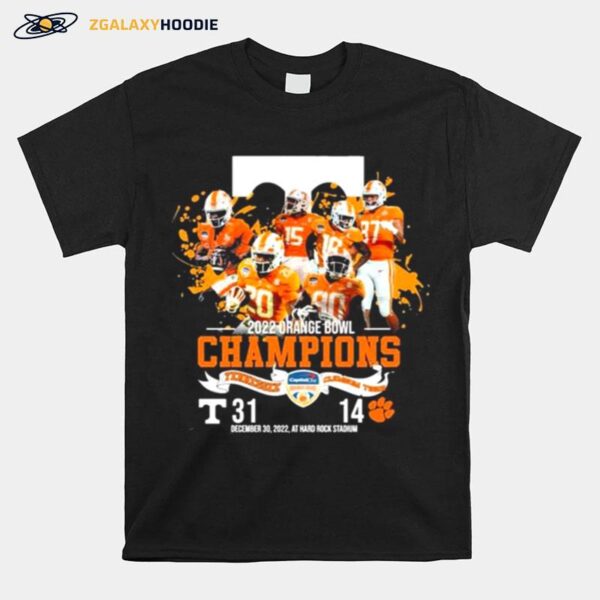 Tennessee Volunteers Team 2022 Orange Bowl Champions T-Shirt