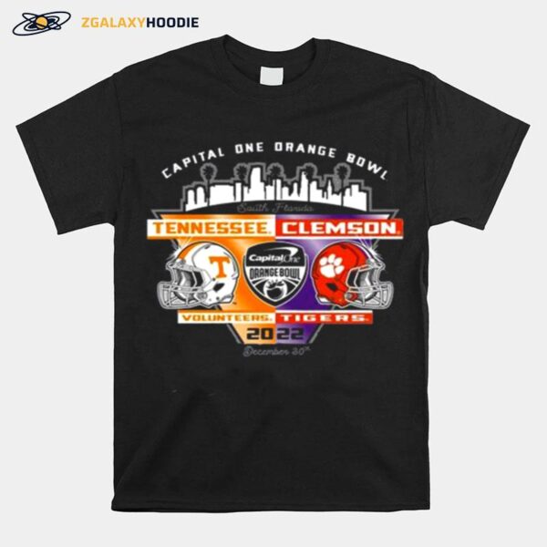 Tennessee Volunteers Vs Clemson Tigers Capital One Orange Bowl South Florida 2022 T-Shirt