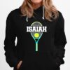 Tennis Player Boy Name Isaiah Ball And Racket Sports Fan Hoodie