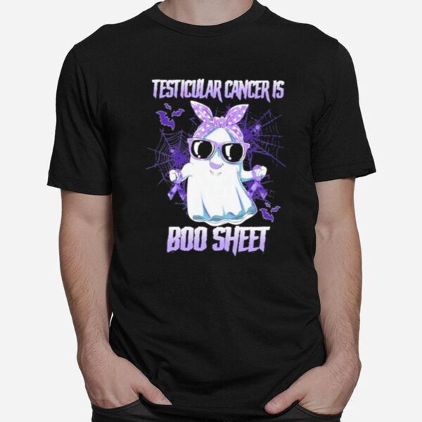 Testicular Cancer Is Boo Sheet Happy Halloween T-Shirt