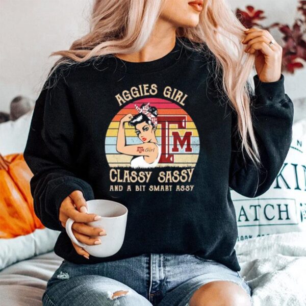 Texas Am Aggies Girl Classy Sassy And A Bit Smart Assy Vintage Sweater