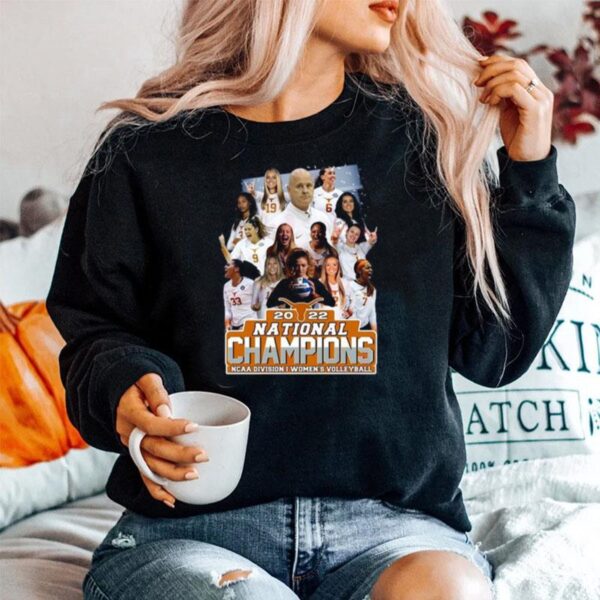 Texas Longhorn Team 2022 National Champions Ncaa Division I Womens Volleyball Sweater