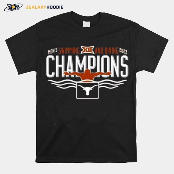 Texas Longhorns Mens Swimming Diving 2023 Big 12 Champions T-Shirt