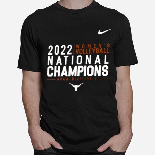 Texas Longhorns Nike 2022 Womens Volleyball National Champions T-Shirt