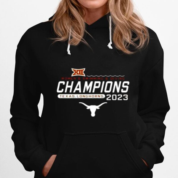 Texas Longhorns Womens Swimming Diving 2023 Big 12 Champions Hoodie