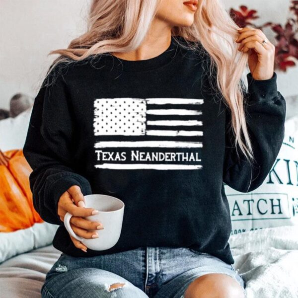 Texas Neanderthal American Flag Sweater